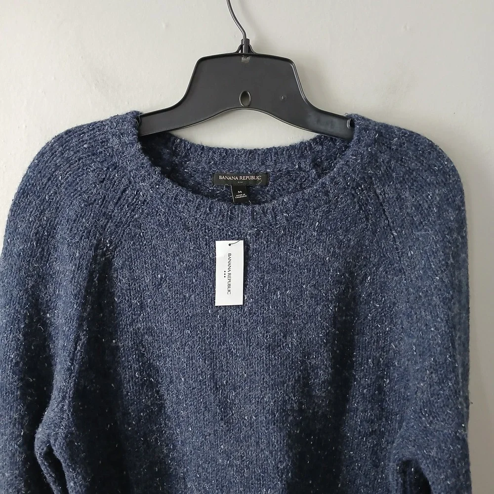 Banana Republic Men's Size Medium Tweed Crew-Neck Sweater Long Sleeve NWT $90!!!